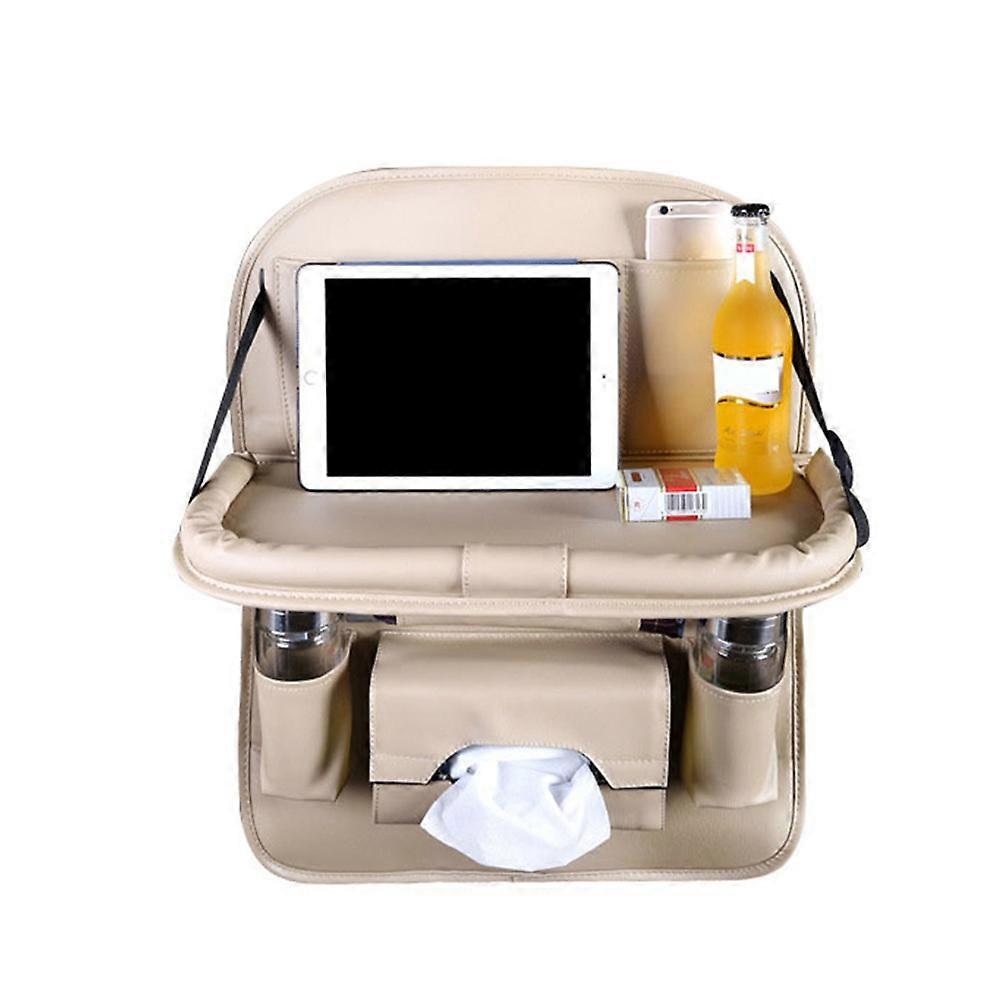 Multifunctional Car Seat Back Organizer Storage Bags Foldable Tray Container