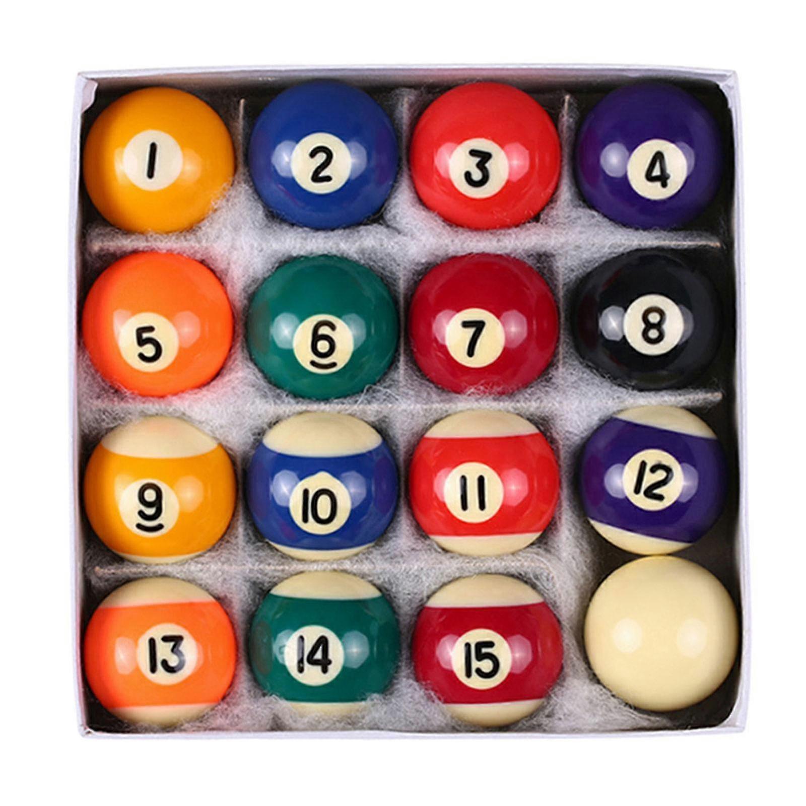 16pcs/pack Mini Pool Ball Polyester Harpiks 25mm/32mm/38mm Barn Biljard