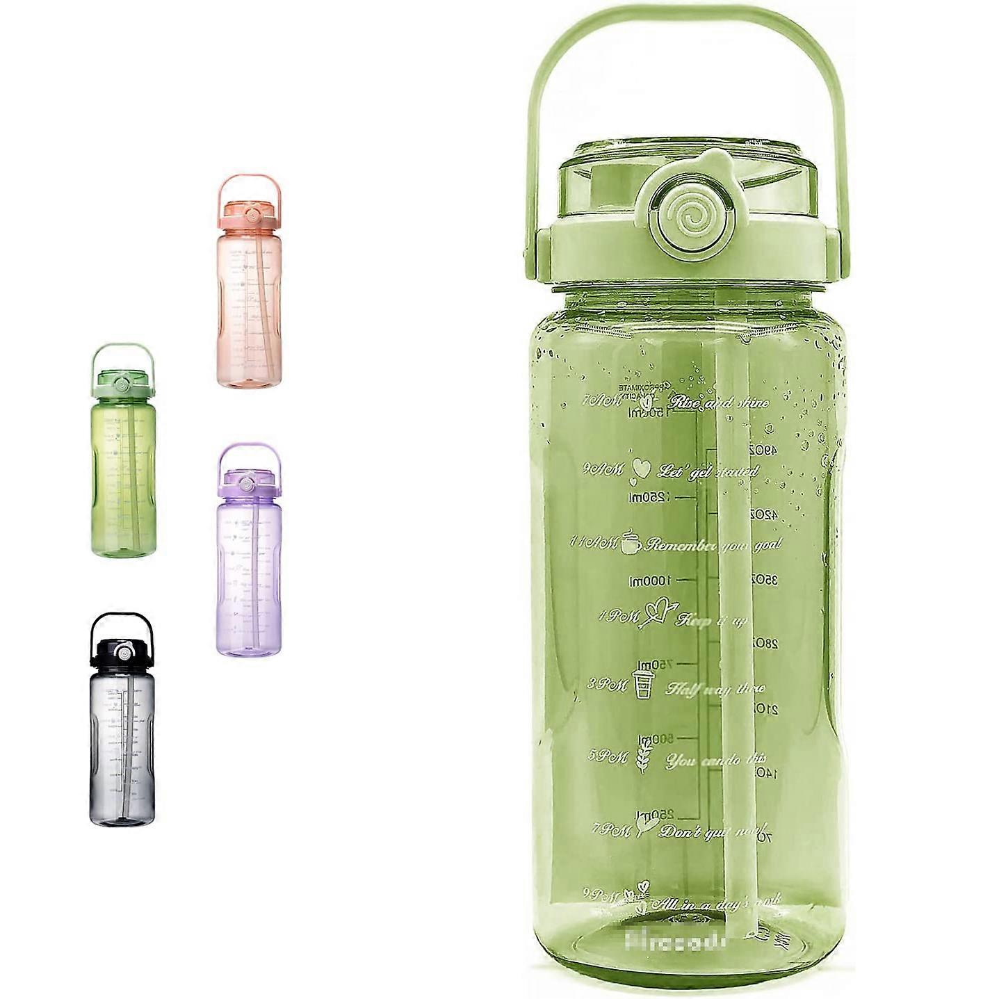 1.5L/2L Water Bottles With Filter, Sports Water Bottle With Time Marker Filtered
