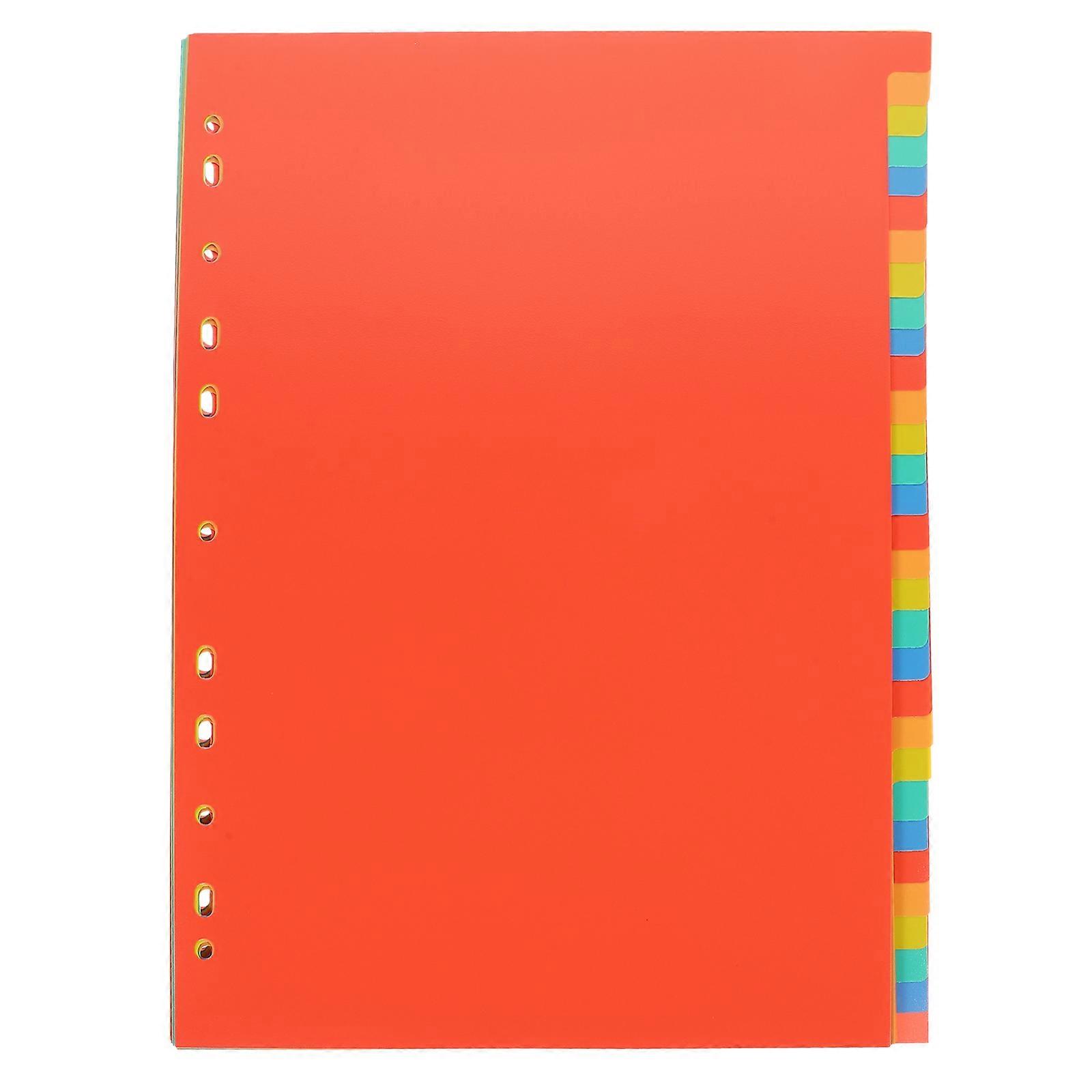 31 Sheets A4 Binder Divider File Divider Subject Divider for Binder Notebook for School Office