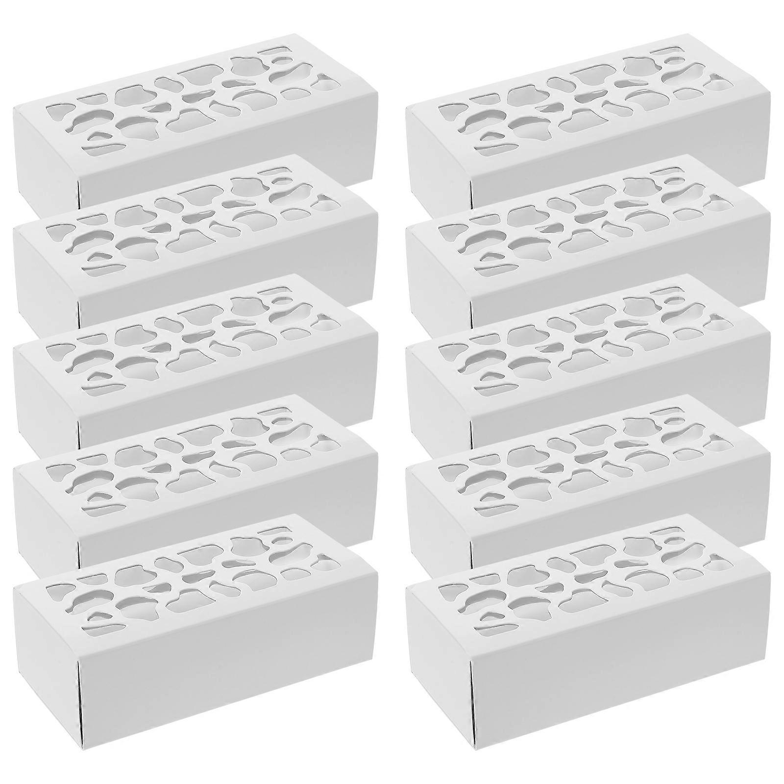 10 db konténer süti Mini cupcake doboz desszert doboz ablak Ajándékdobozok Macaron konténer