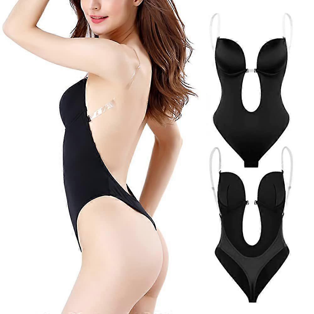 النساء الغارقة عميق الخامس الرقبة الجسم المشكل حمالة عارية الذراعين بودي سويت Shapewear