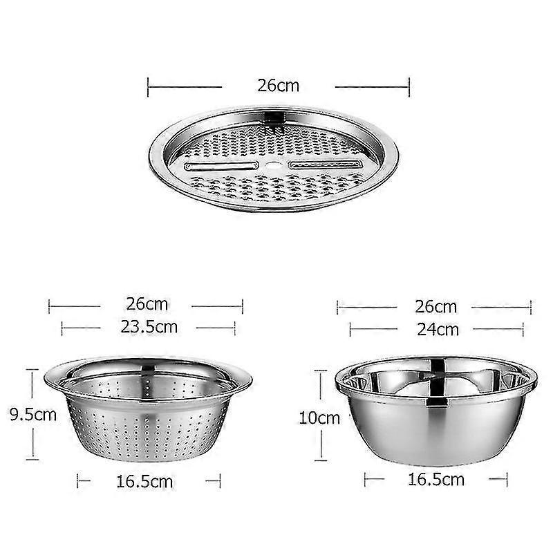3 in 1 Edelstahl-Abflusskorb mit Gemüseschneider