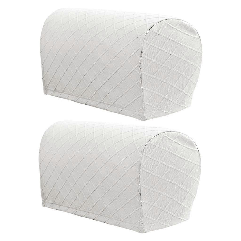 2x soffa soffa armstöd täcker möbelskydd vilstol armstöd överdrag vit