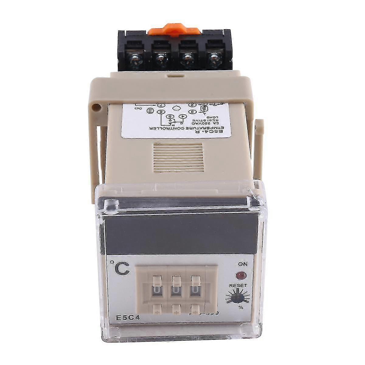 1pcs E5c4 Guide Rail Type Temperature Controller 220v 0~399 Digital Display Pointer Control Switch