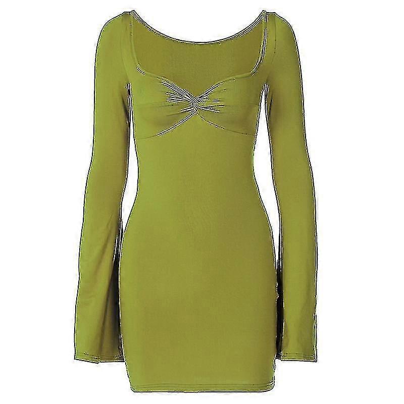 Donna a maniche larghe Taglio basso Abito intero