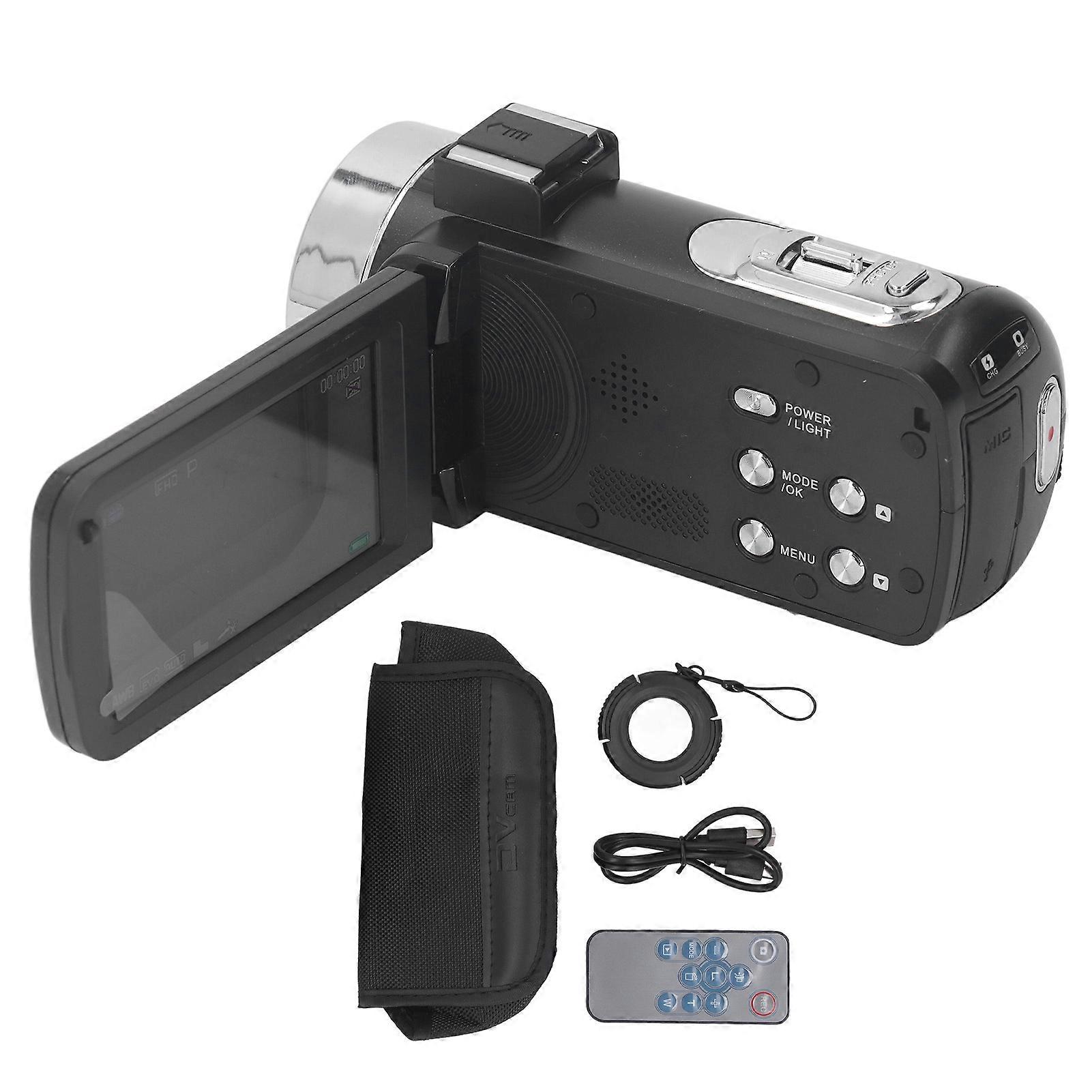 30MP 1080p HD Digital Camera with 3-inch Rotating Screen, 18x Digital Zoom, Face Detection, Video Recording and Remote Control