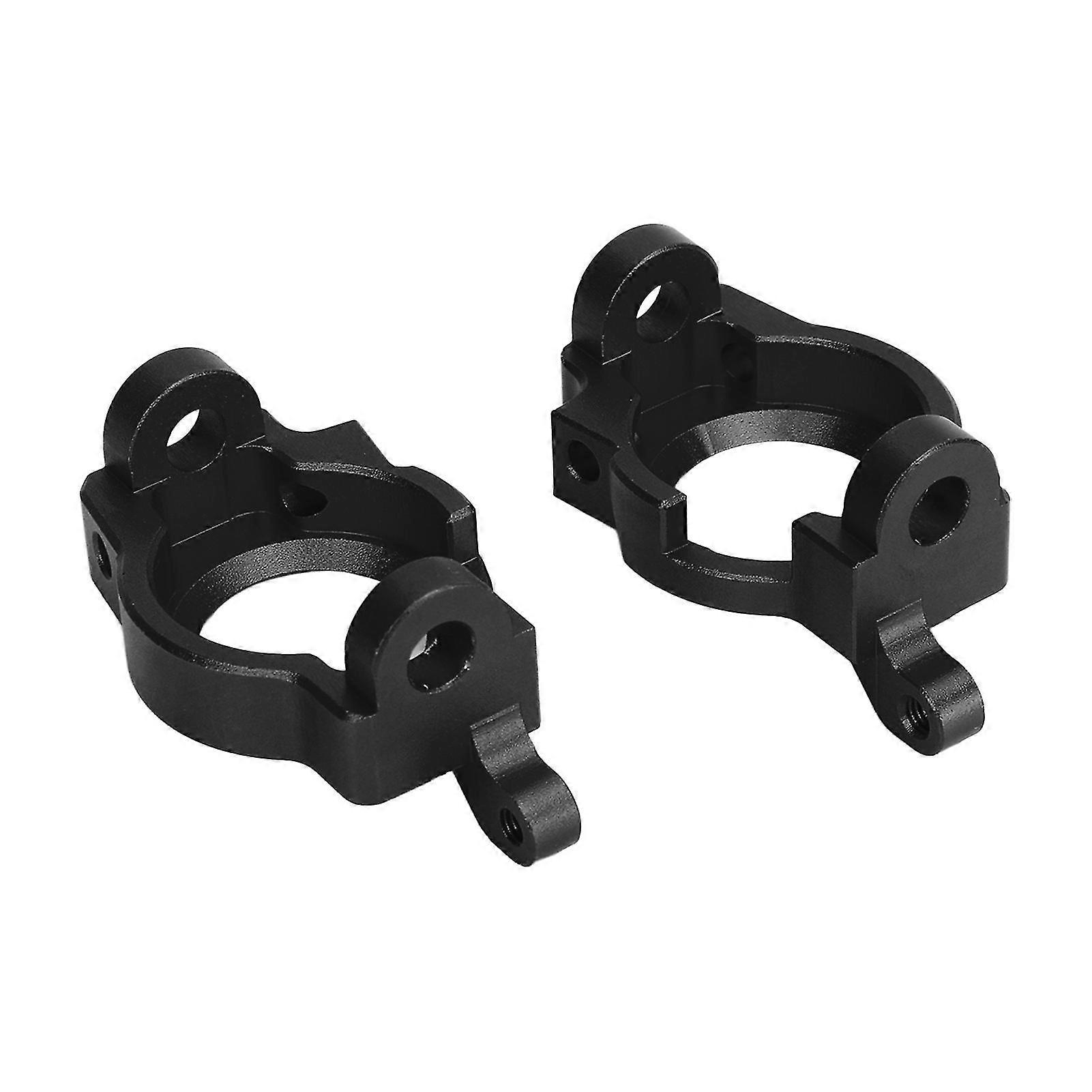 2pcs Caster Blocks C Hub Aluminum Alloy Decorative Stable C Shaped Hub Carrier compatible with ZD Racing DBX 10 RC Off Road Vehicle Black