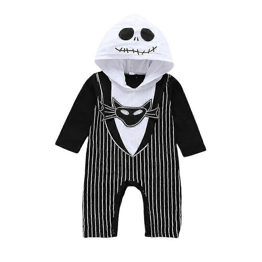 6 μηνών-3 ετών Νήπιο Baby Jack Skellington Εφιάλτης πριν από τα Χριστούγεννα Ολόσωμη φόρμα με κουκούλα Romper Δώρα