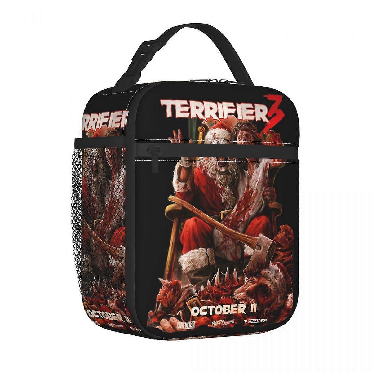 Terrifier 3 Scary Clown 90s μονωμένες τσάντες μεσημεριανού γεύματος Cooler τσάντα Meal Container Φορητό Tote Lunch Box Bento Pouch Ταξίδι εργασίας
