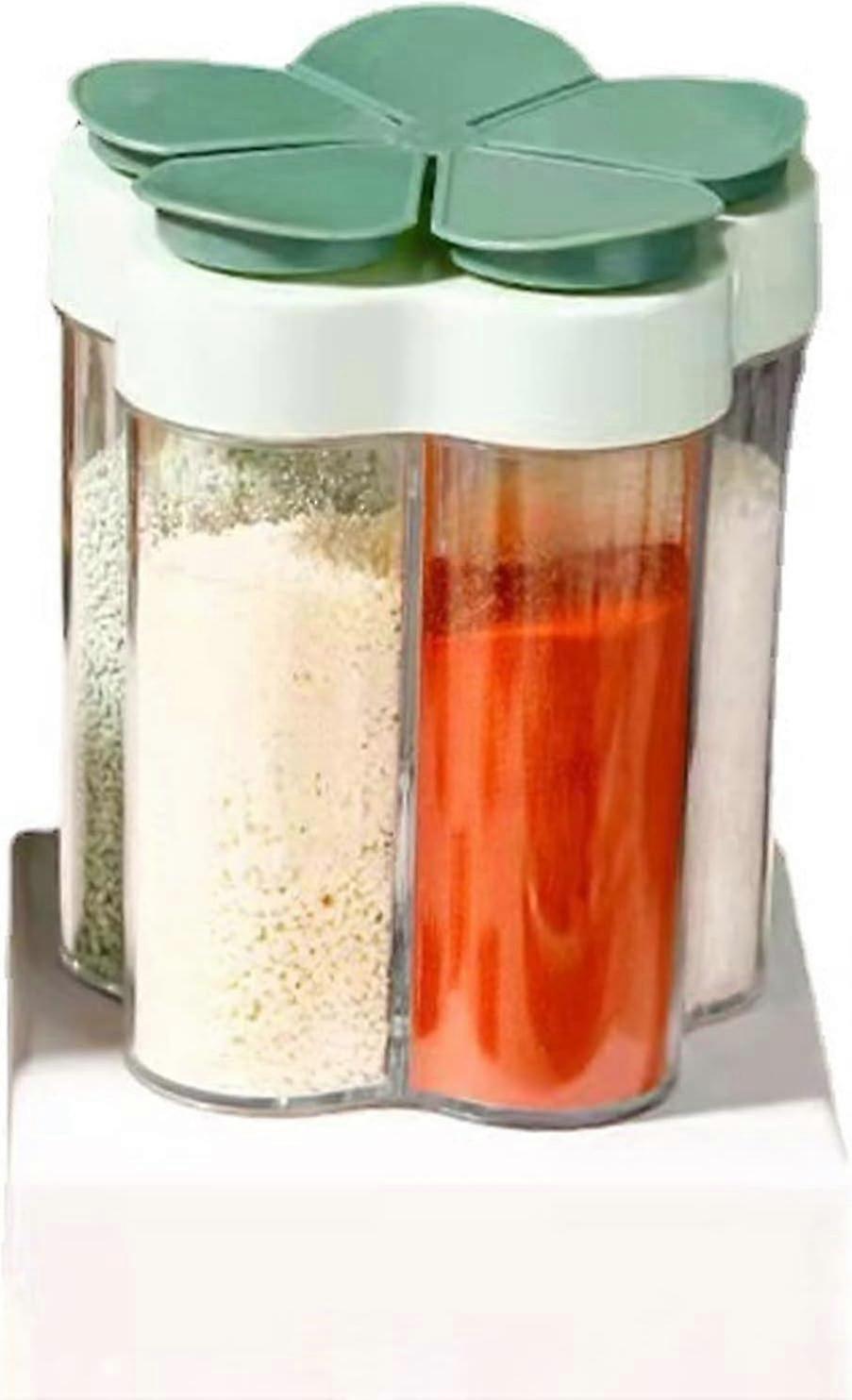 Travel Spice Containers with Airtight Caps and Pour/Sift Shaker Functionality