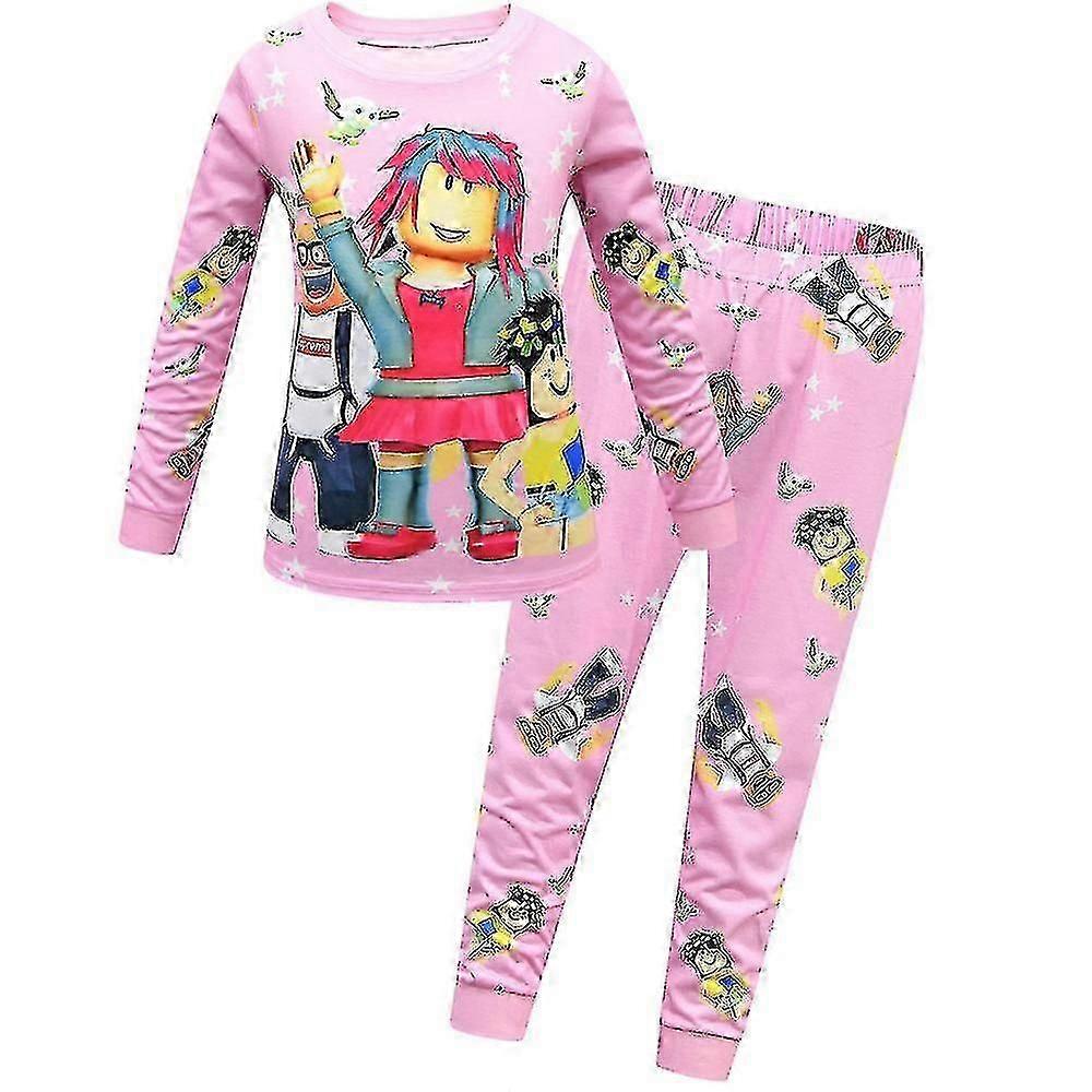 Roblox Barn Flickor Pyjamas Set Sovkläder Outfit Nattkläder Pyjamas toppar Byxor