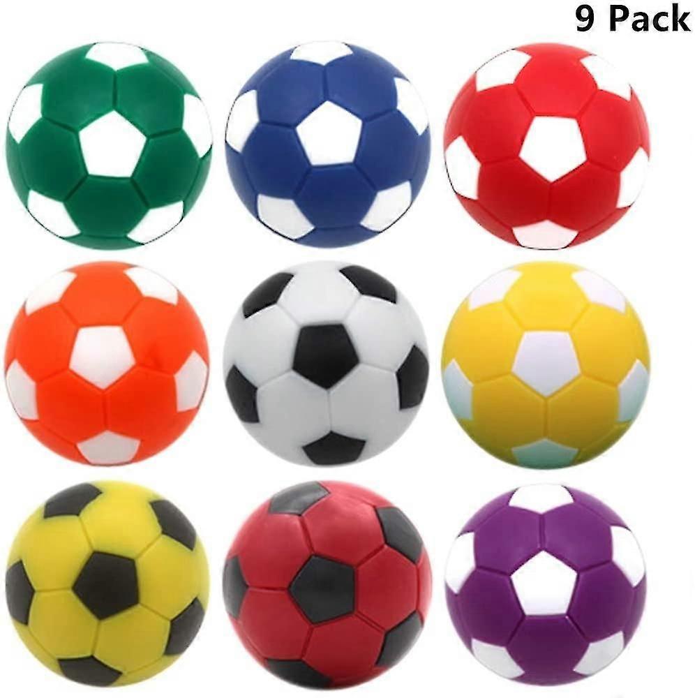 9pcs Foosball Table Balls 1.42 Inch Table Soccer Balls For Foosball Tabletop Game Foosball Accessory Replacements Multicolor