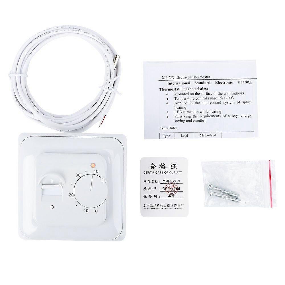 Manual Thermostat Switch Temperature Controller for Home Floor Heating 220V