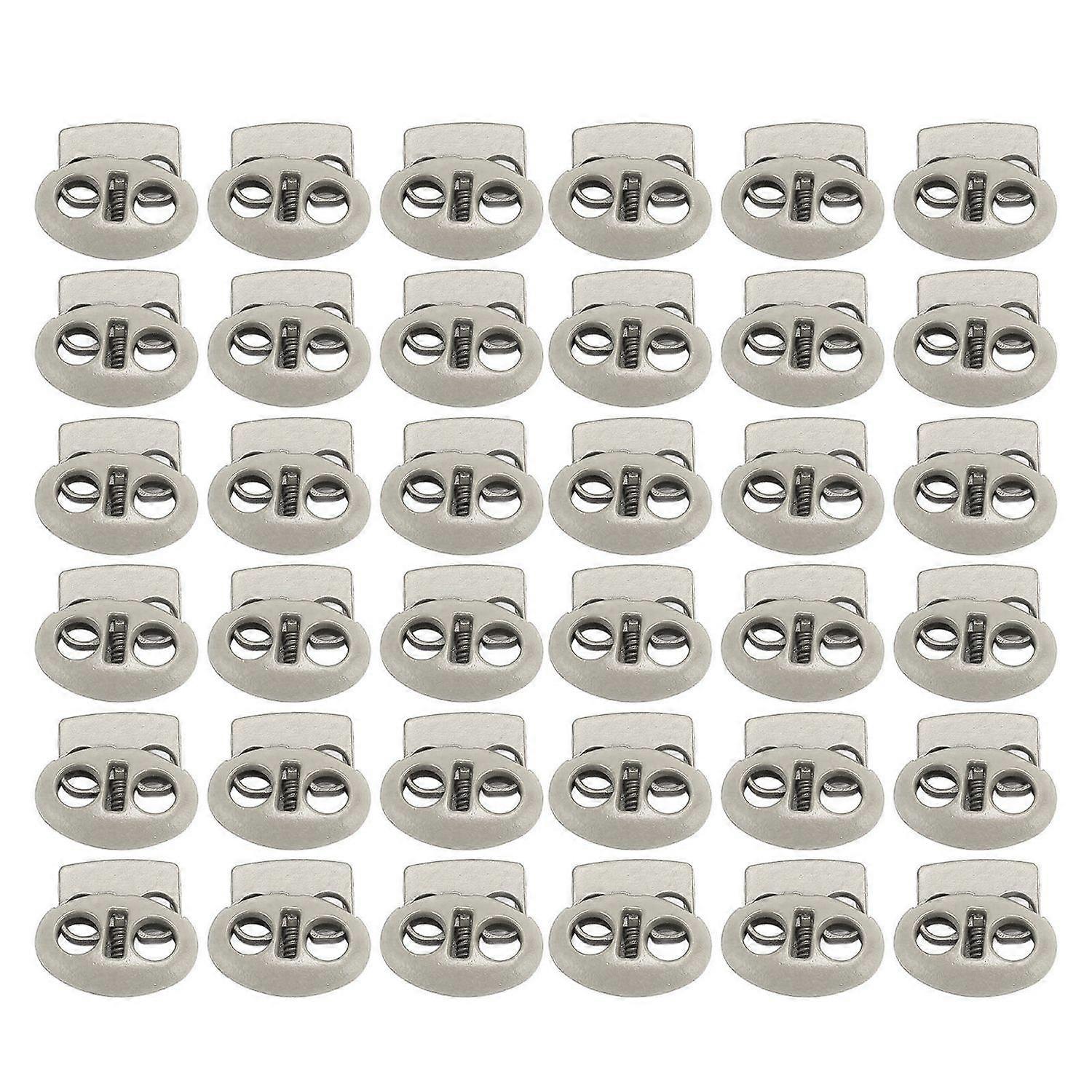 30PCS Metal Spring Cord Lock Flexible Cord Lock End Toggle for Drawstrings Bag Clothing Shoelaces Ba