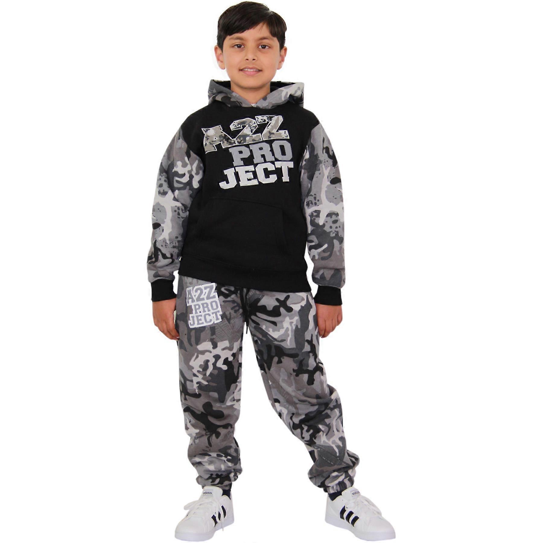 Copii Unisex A2Z Proiect print cărbune trening