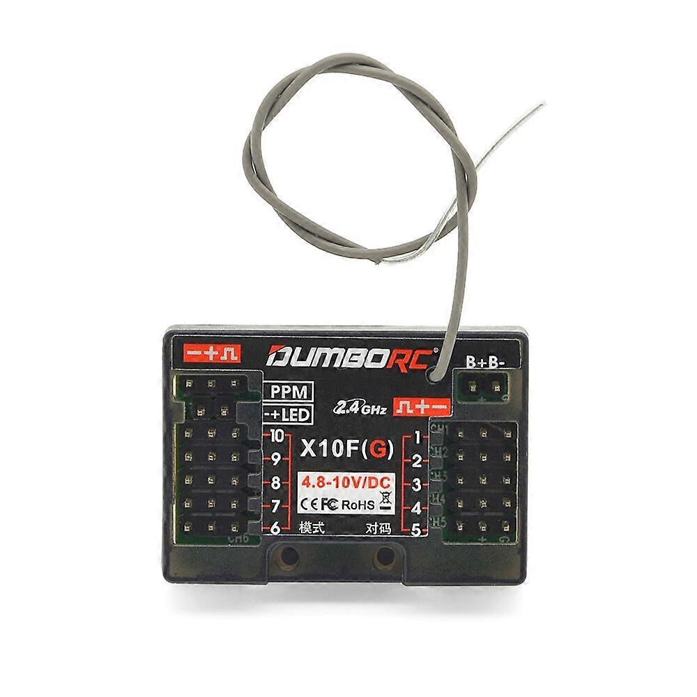 Dumborc X10F/X10FG 2.4GHz 10CH Receiver PPM Output Built-in Gyroscope for X6 X6PM DDF-350 Radio Tran