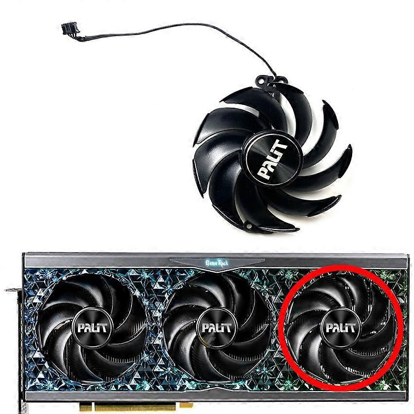 Graphics Card Cooling Fan Replacement Parts for PALIT RTX4070tiS 4080 4090GameRock Graphics Card[1x OR-Right Cooling Fan (with metal label)]