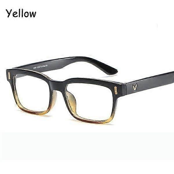 Retro Men's Classic Square Optical Glasses [Brown]