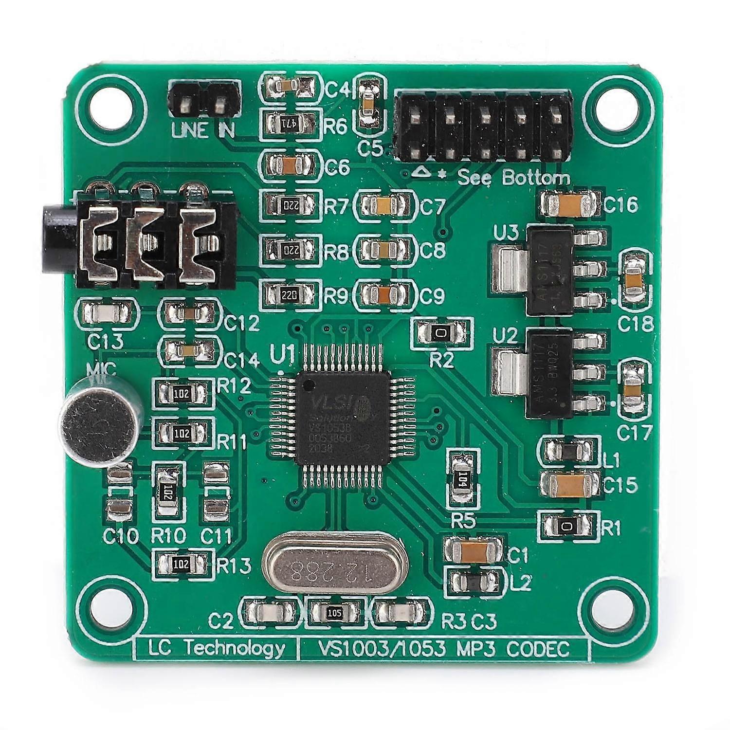 Audio Module 12.288Mhz Crystal Oscillator for MP3 Playback Decoding Onboard Recording