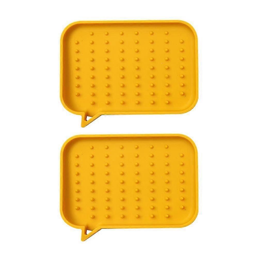 2 Pack Non-slip Self Draining Silicone Soap Holder (keep The Bar Soap Dry), Bar Soap Holder Soap Tray