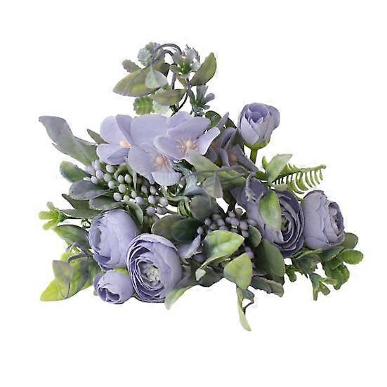 Artificial Flower Eco-friendly Anti-fade Plastic Simulation Silk Rose Flower for Household