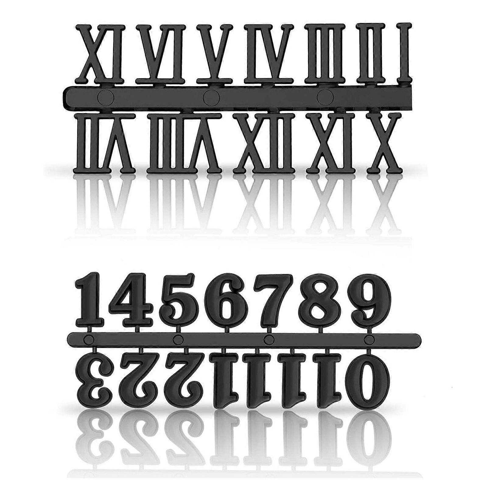 Creative Clock Numerals Set Metal Replacement Numbers in Arabic or Roman Styles Watch Clock Replacement Accessories