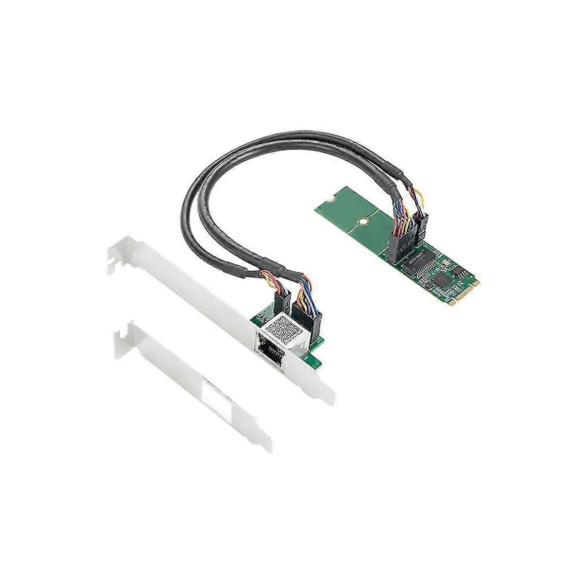I225 2.5G 2500Mbps M.2 B Key M Key To Pcie 2.5GB Ethernet Card Rj45 Lan B / m Key Laptop Controler Ca