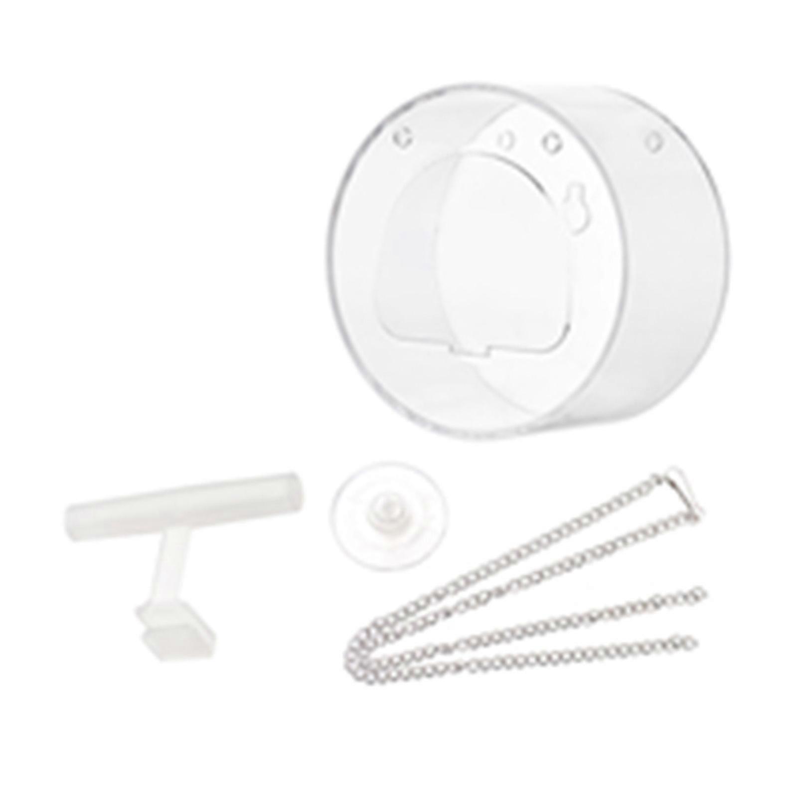 Clear Window Bird Feeder - Transparent Outdoor Birdhouse with Suction Cup, Chain & Pole for Close Views of Wild Birds