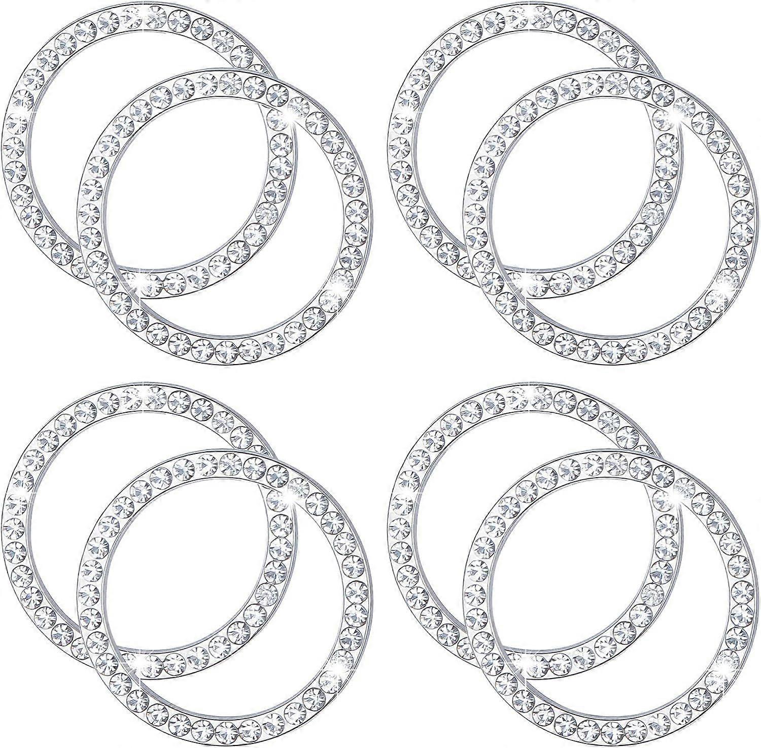 Car accessories one-key start button decorative ring hand-encrusted crystal ignition ring paste car interior accessories