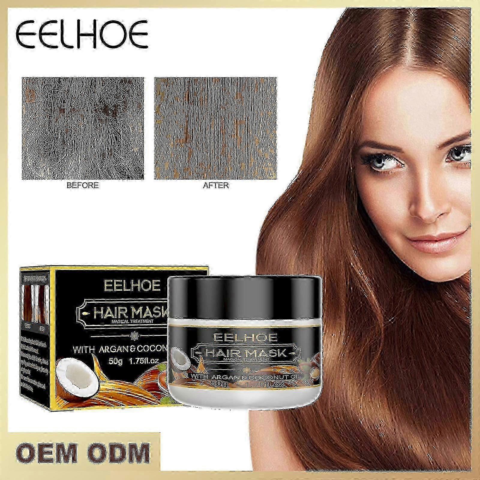 Olej kokosowy Maska do włosów Curl Volume Cream Naprawia uszkodzone cebulki włosów Odżywia włosy Skóra głowy T
