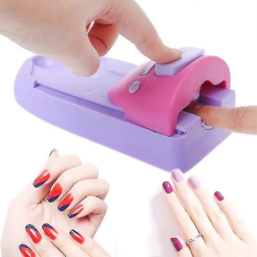 Nail Art Diy Printer Set Pattern Printing Manicure Machine Nail Drawing Polish Kit With 6 Pattern Plates
