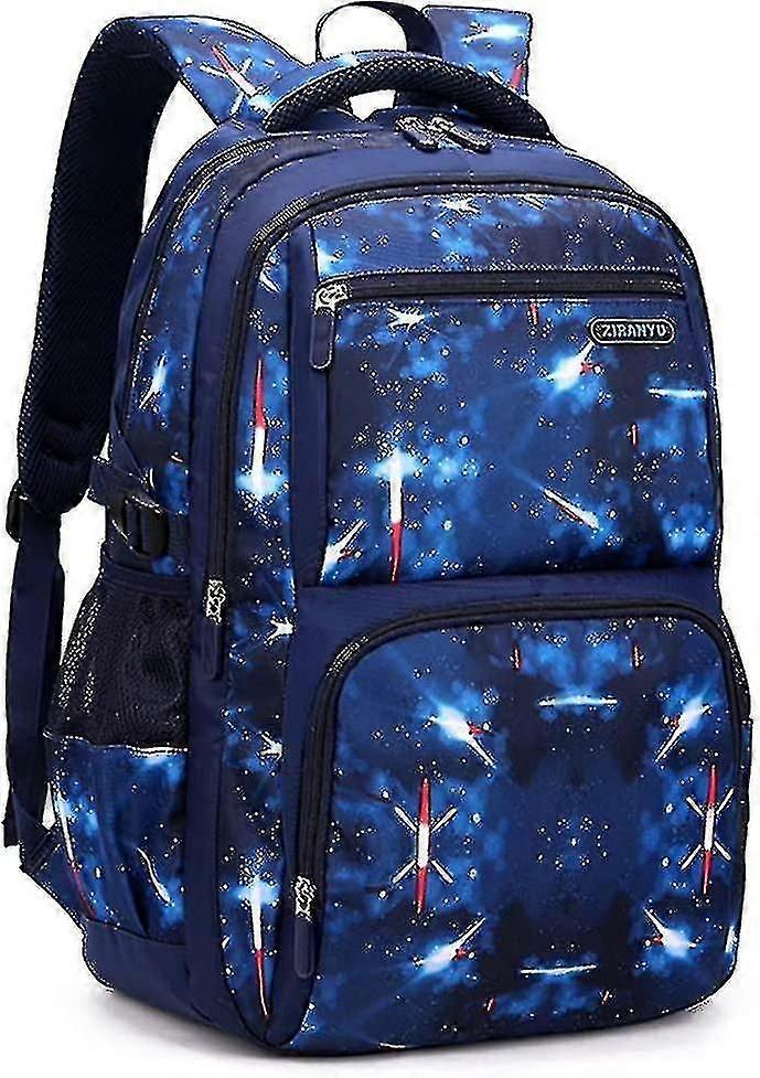 Space-print Boys School-bag Backpack Middle School Elementary Bookbag Rucksack