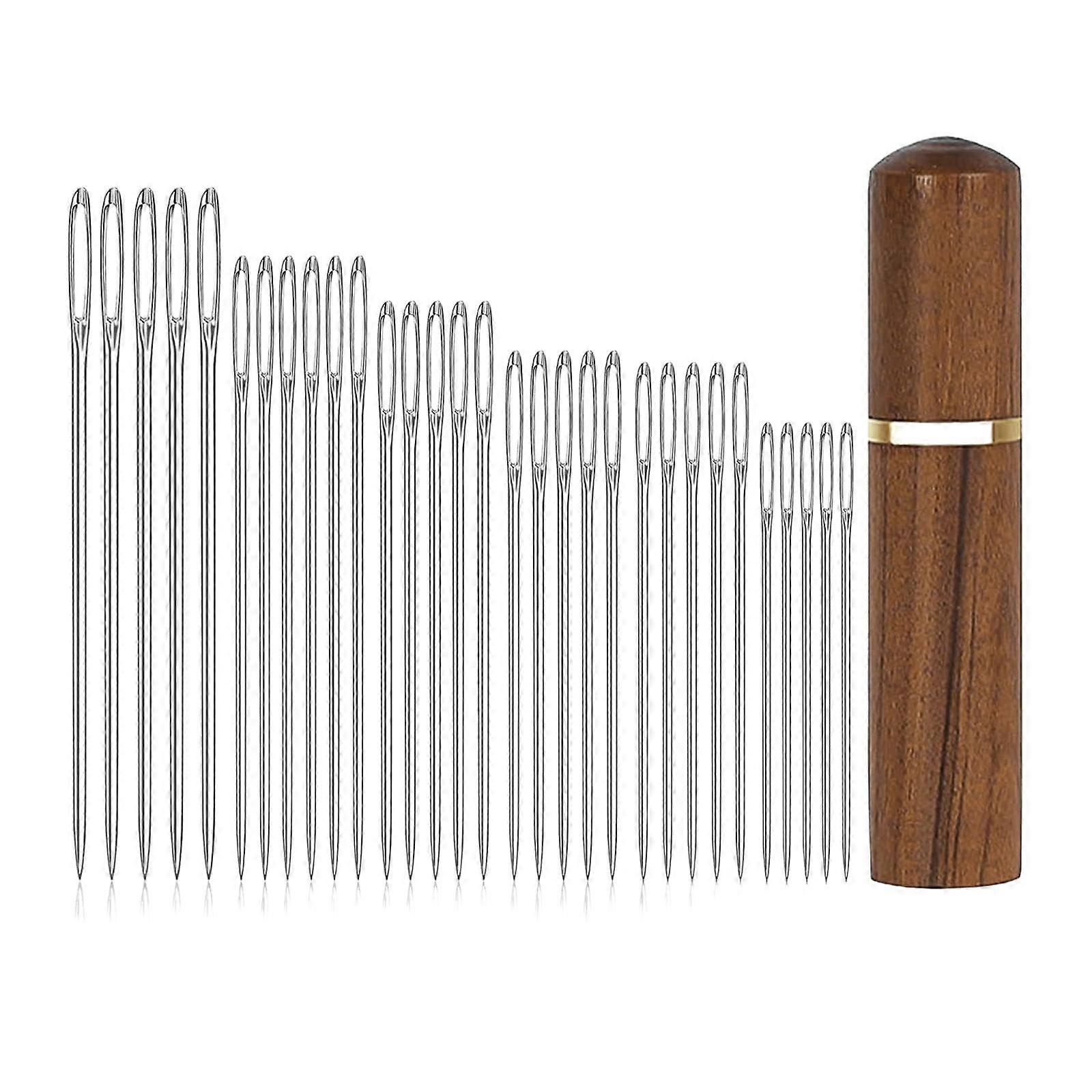 30 Pieces Large Eye Darning Pins Easy Threading Crafting Tool Knitting Pins
