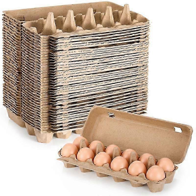 20PCS Cardboard Egg Cartons Blank Paper Pulp Egg Cartons One Dozen Egg Cartons Container Empty Egg