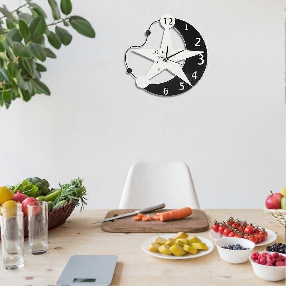 Digital Dial Mute Wall Clock 12-Inch Battery-Operated Plastic Case Silent Movement For Bedroom And Living Room