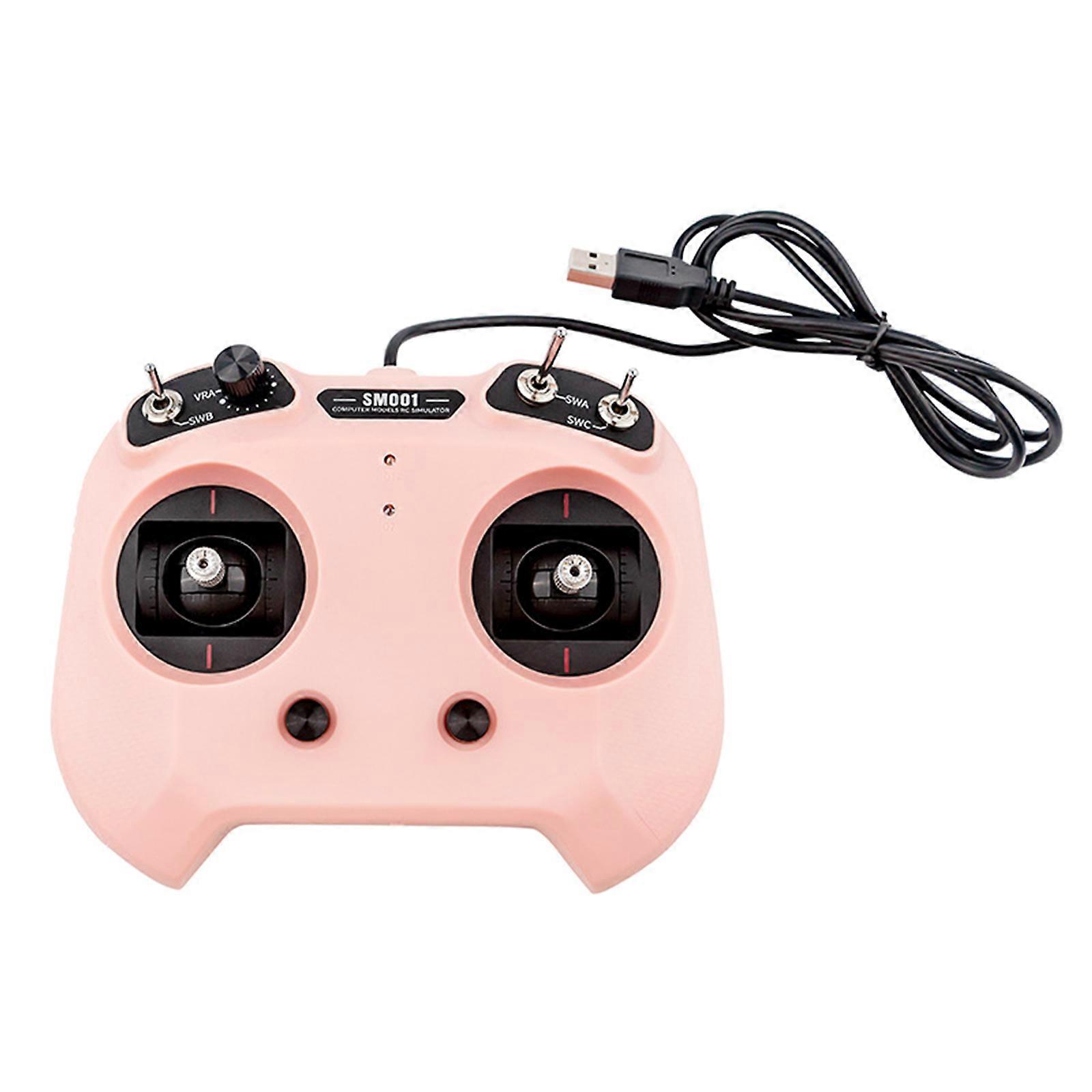 Télécommande de simulateur SM001 pour débutants, prise en charge 8 canaux pour plus de machines de déplacement, rose