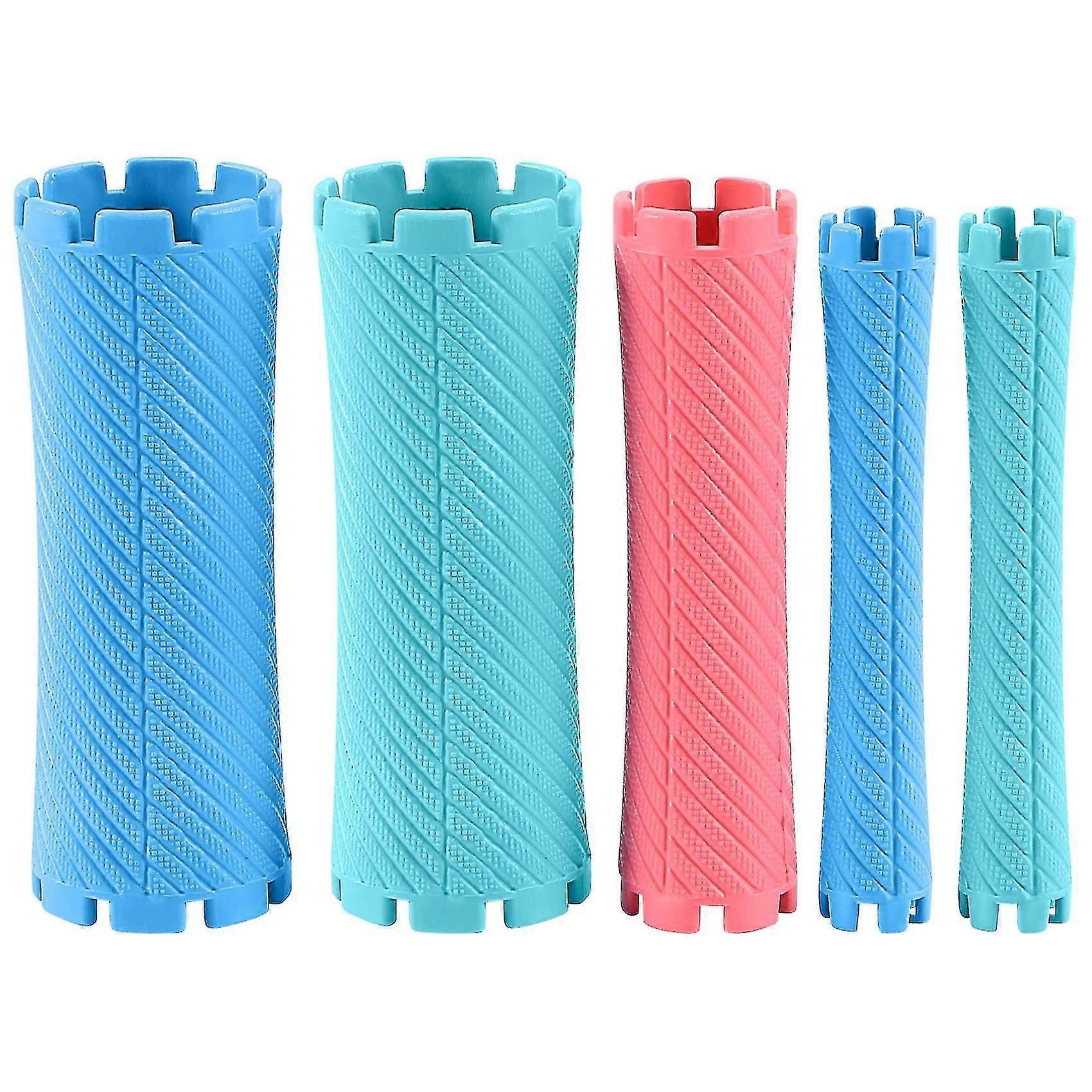 100pcs/set 10 Sizes Hair Perm Rods Kit Cold Permanent Bar Plastic Curlers Rollers Set Wave Fluffy C-yuyu
