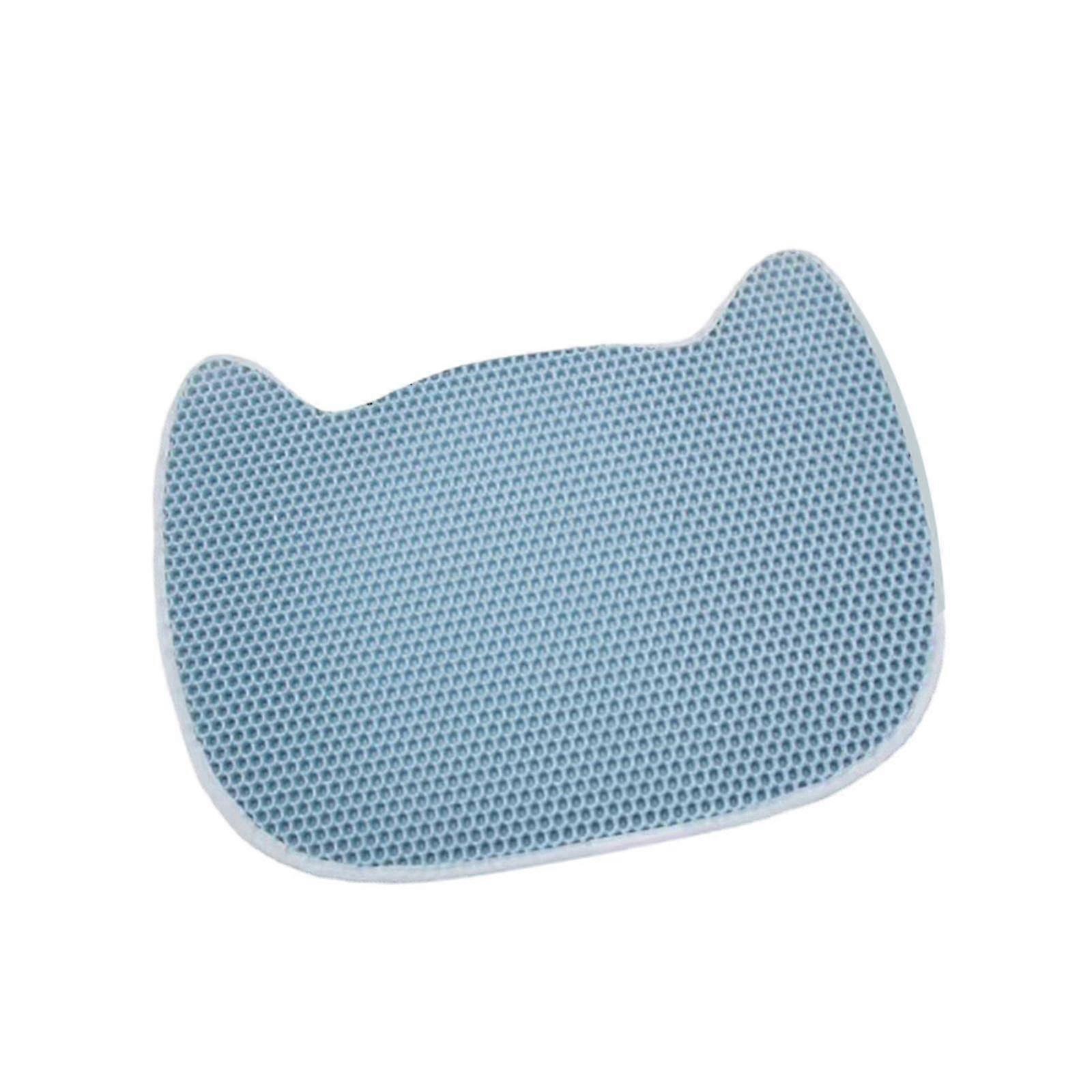 Double Layer Cat Litter Mat, Reusable Scratch-Resistant Large Litter Trapping Pad with Waterproof Base - Orange