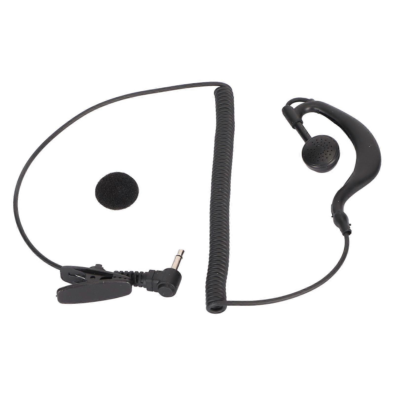 3.5mm Walkie Talkie Earpiece with Ear Hook, Clear Sound, 1 Pin, Black, for Two-Way Radios (Sound Only), MP3 Players