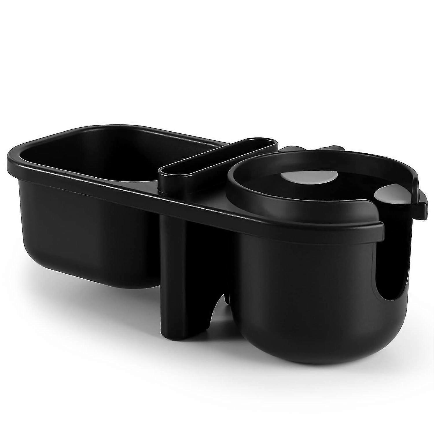 3 in 1 Stroller Tray Stroller Cup Holder Snack Tray, Non-Slip Grip Clip Stroller Tray for Uppababy Strollers, Universal ,Black
