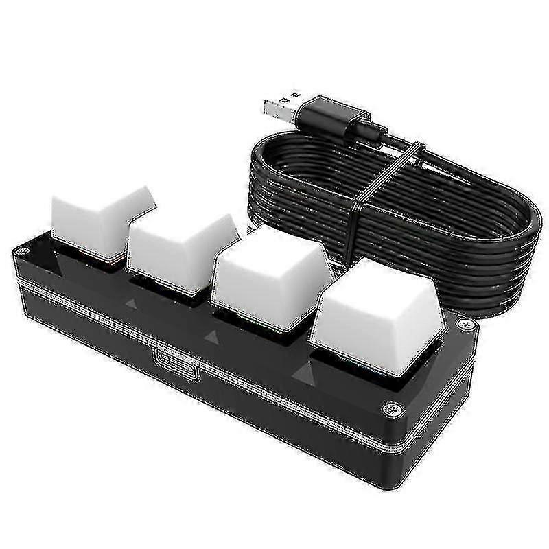 Rgb 4 Touches Clavier personnalisé Macro Bouton Gaming Programmable Clavier Mécanique Remplaçable à Chaud Compatible Avec Photoshop PXCL
