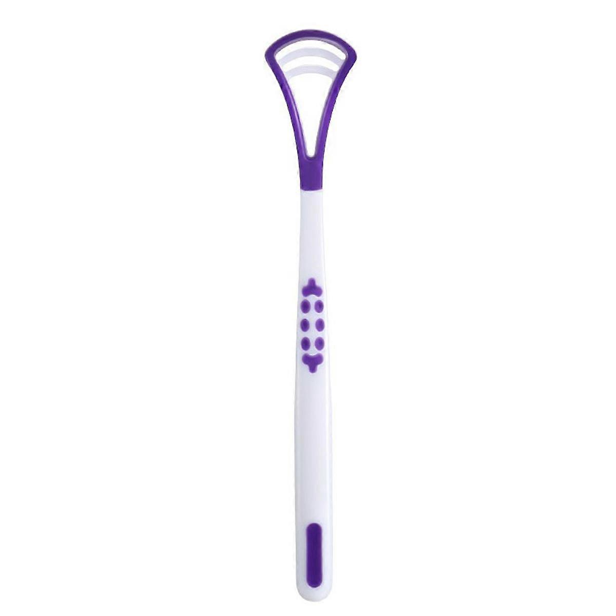 Tongue Scraper Cleaner for Healthy Oral Care, Non Irritating & Convenient Handle for Fresh Breath, Double Design & Lightweight (Purple)