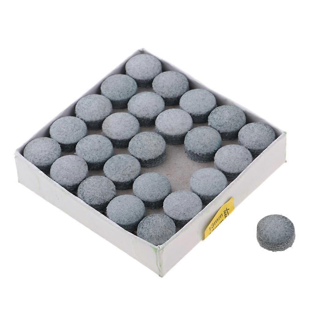 50pcs/Box Snooker Pool Leather Cue Tip Replacement Billiard Room Tool 13mm