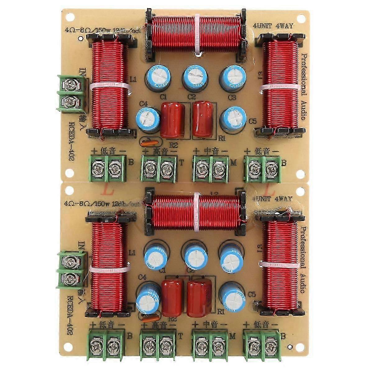2PCS Frequency Divider Four-Frequency Audio Welding- Speaker Modified Crossov Divider