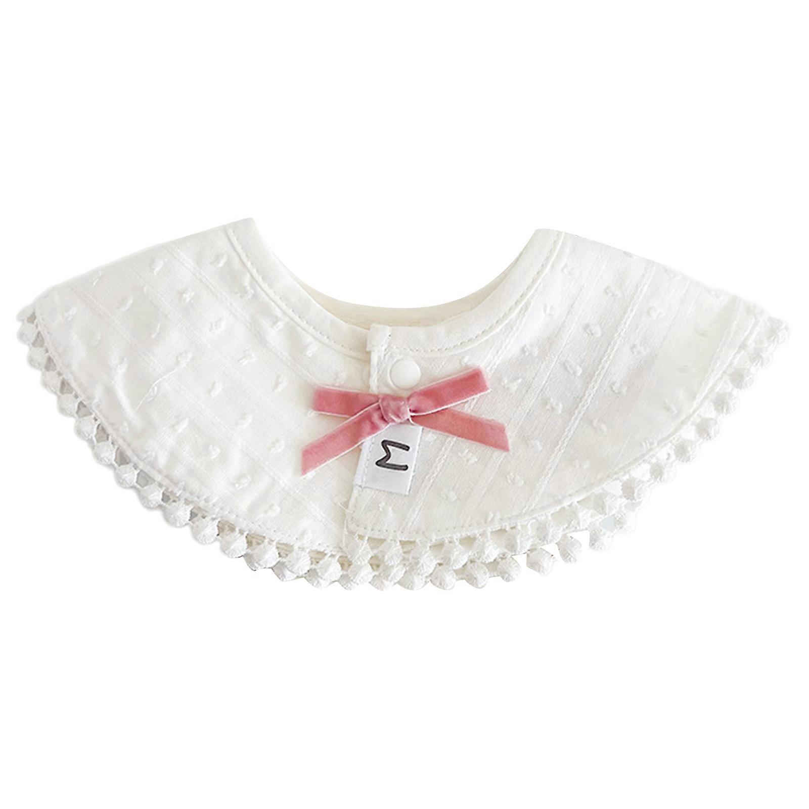 Adjustable Lace Baby Bibs Round Bibs Toddlers Bibs with Lace Detailing Multiple Pattern for Teething & Drooling Infant