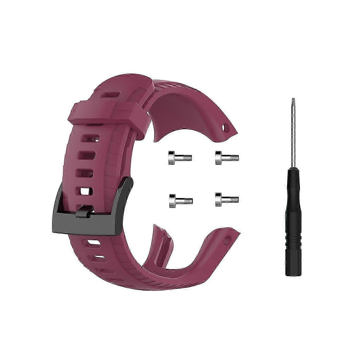 Blød Silikone Urrem til Suunto 5 22,5 mm - Sort