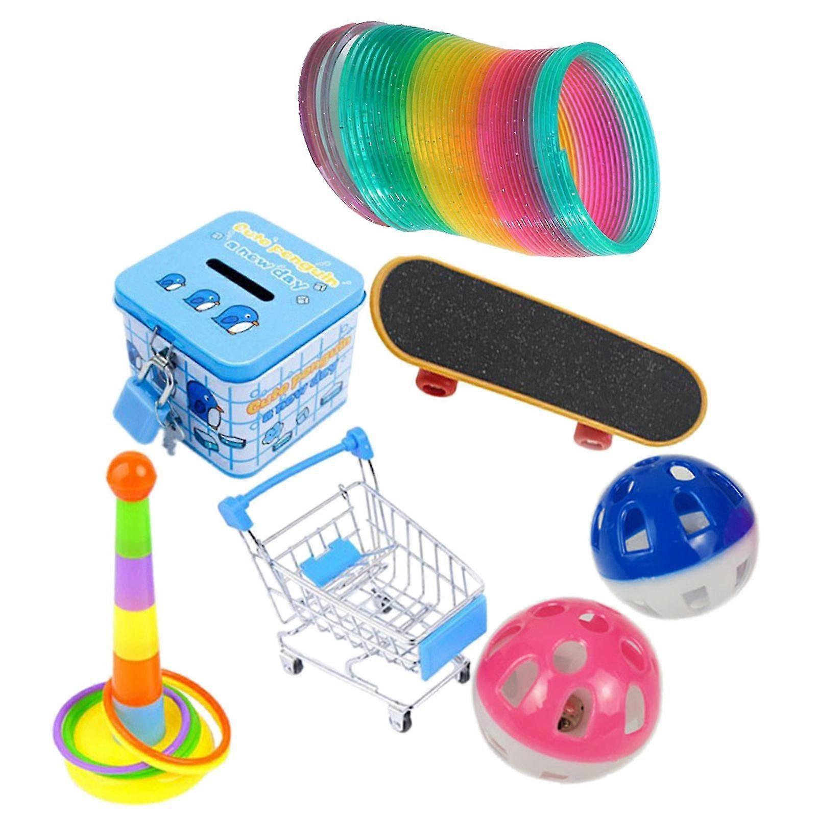 7Pcs Bird Training Toys Set Parrot Intelligence Toy Colorful Safe Material