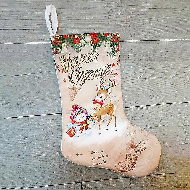 Christmas Stockings-Deer Pendant Decoration Gift Bag by
