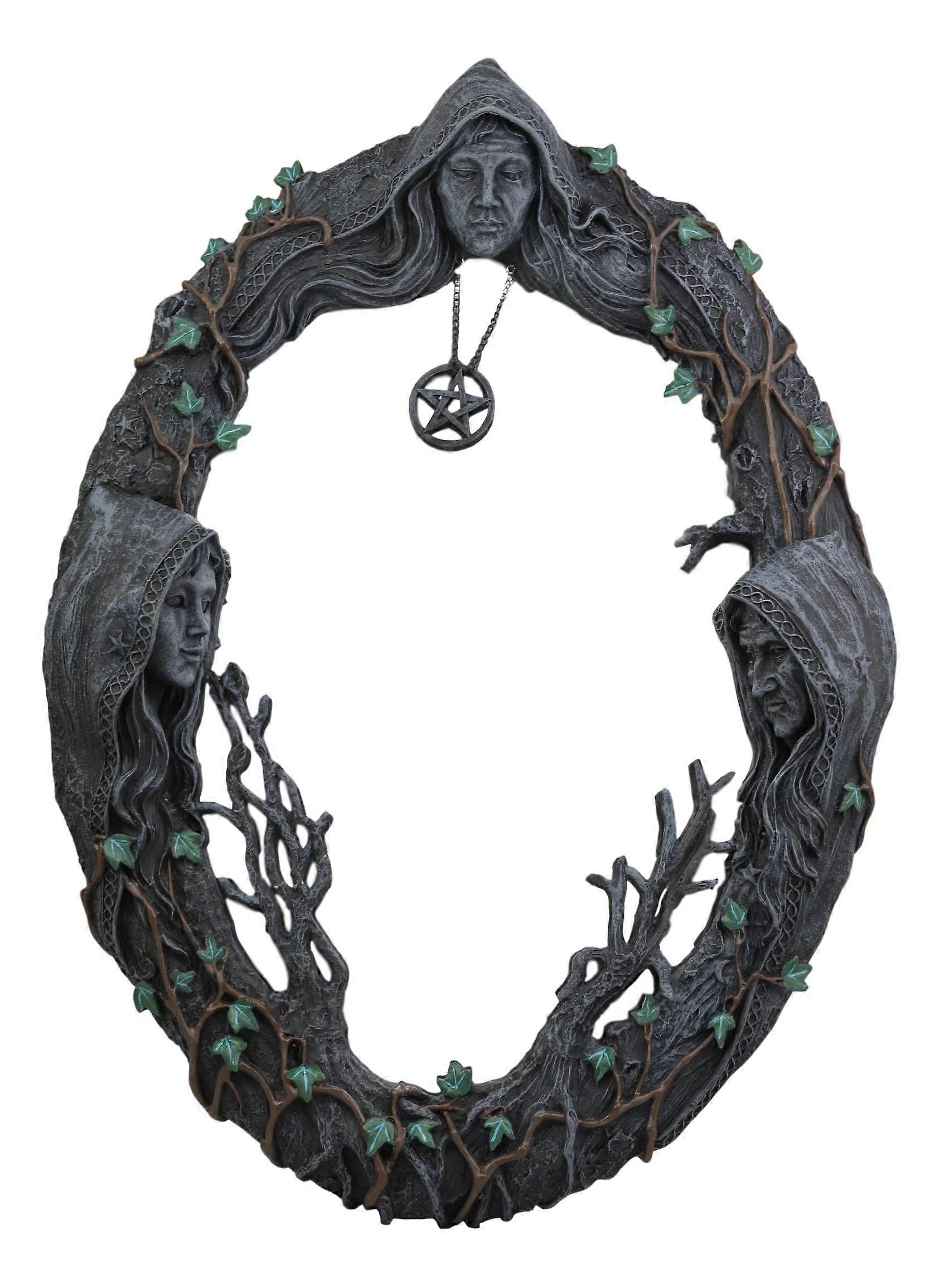 Ebros Triple Goddess Celtic Wolf Dreamcatcher - 12 Inch Round Wall Hanging With Feathers For Home Decor - View #8